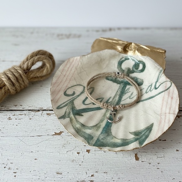 Hand Crafted Other - Nautical Anchor Seashell Trinket Jewelry Dish